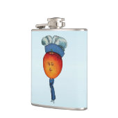 Elegante appelkop dame veren hoed heupfles (Links)