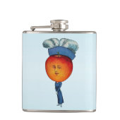 Elegante appelkop dame veren hoed heupfles (Voorkant)
