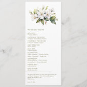 Elegante Apple Blossom Minimalistische Botanische Programmakaart (Achterkant)