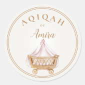 Elegante Aqiqah Baby Celebration Sticker (Voorkant)