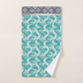 Elegante Aqua Abstract Handdoekenset Bad Handdoek (Handdoek)