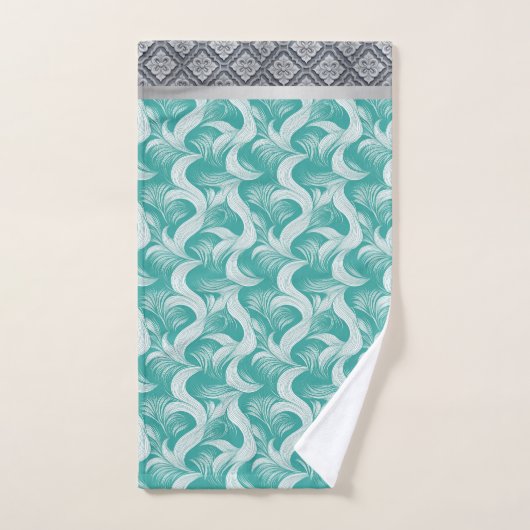 Elegante Aqua Abstracte handdoekset Bad Handdoek (Handdoek)