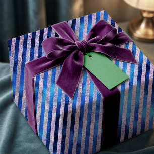 Elegante Aqua Blauwe Winter Kerstballen Cadeaupapier