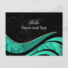 elegante aqua bloeiende bedrijf DankU Kaarten