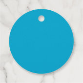 Elegante Aqua Blue Chic Modern Monogram bruiloft Bedankjes Labels (Achterkant)