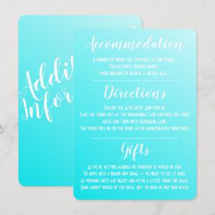 Elegante Aqua Blue Enclosure Kaart