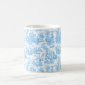 Elegante  aqua blue toile de jouy koffiemok (Center)