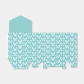 Elegante Aqua Bow Favor Dozen Bedankdoosjes (Uitgevouwen)
