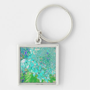 Elegante Aqua en Groene Limelight Hortensia Detail Sleutelhanger