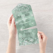 Elegante Aqua Glitter Confetti Bruiloft