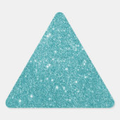 Elegante Aqua Glitter Sticker (Voorkant)