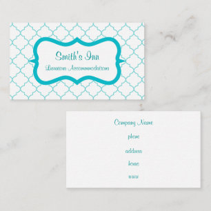 Elegante Aqua Patroon Visitekaartje