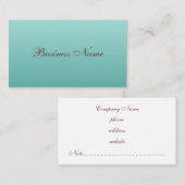 Elegante Aqua Visitekaartje (Voorkant / Achterkant)