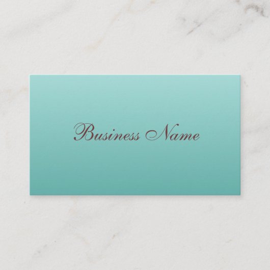 Elegante Aqua Visitekaartje (Voorkant)