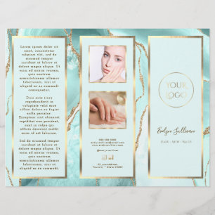 Elegante Aquamarijn en Gouden Agaat Brochure
