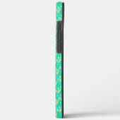 Elegante Aquamarijn Waterverf Bloemblad Case-Mate iPhone Case (Achterkant / Links)