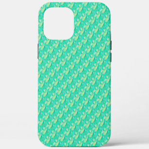 Elegante Aquamarijn Waterverf Bloemblad Case-Mate iPhone Case