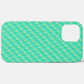 Elegante Aquamarijn Waterverf Bloemblad Case-Mate iPhone Case (Achterkant (horizontaal))