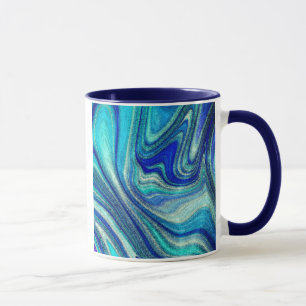 Elegante Aquamarine Paua Regenboog Schelp Geïnspir Mok