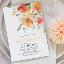 Elegante Aquarel Abrikoos Bloemen