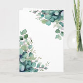 Elegante aquarel bladeren bruiloft programma (Achterkant)