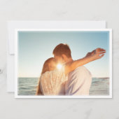 Elegante Aquarel Blauwe Hortensia FOTO Bruiloft Save The Date (Achterkant)