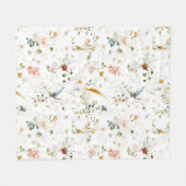 Elegante Aquarel Bloementuin Fleece Deken (Voorkant (Horizontaal))