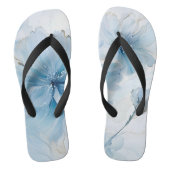 Elegante Aquarel Bloemige Bloesem Waterverf Teenslippers (Voetbed)