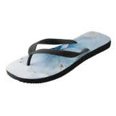 Elegante Aquarel Bloemige Bloesem Waterverf Teenslippers (Schuin)