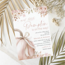 Elegante  Aquarel een zoete kleine pompoen Baby Sh