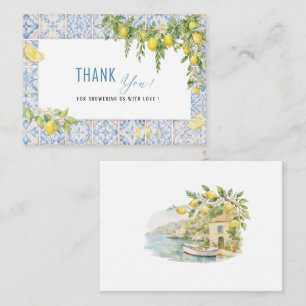 Elegante aquarel handgetekende speelse baby shower notitiekaartje