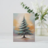 Elegante aquarel kerstboom Briefkaart (Staand voorkant)