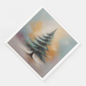 Elegante aquarel kerstboom servet (Hoek)