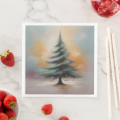 Elegante aquarel kerstboom servet (Insitu)