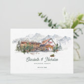 Elegante aquarel locatie illustratie | Digitaal Kaart (Staand voorkant)