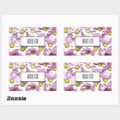 Elegante aquarel margriet rechthoekige sticker (Vel)