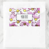 Elegante aquarel margriet rechthoekige sticker (Tas)