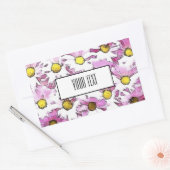 Elegante aquarel margriet rechthoekige sticker (Envelop)