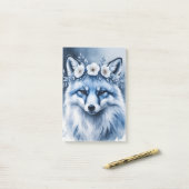 Elegante aquarel poolvos bloem notebook post-it® notes (Op bureau)