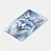 Elegante aquarel poolvos bloem notebook post-it® notes (Schuin)