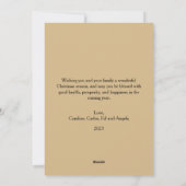 Elegante Aquarel Sinaasappelschijfjes Kaneel Plat  Feestdagenkaart (Achterkant)