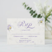 Elegante aquarel stijl bruiloft RSVP kaart (Staand voorkant)
