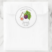 Elegante aquarel vijg op witte jam pot ronde sticker (Tas)