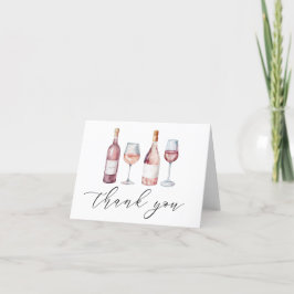 Elegante Aquarel Vino before Vows Bedankt