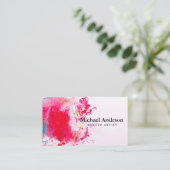 Elegante Aquarel Visitekaartje (Staand voorkant)