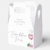 Elegante Aquarel Wijn voor Bruiloften Bruidsmeisje Bedankdoosjes (Geopend)