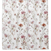 Elegante aquarel wilde bloem douchegordijn (Voorkant)