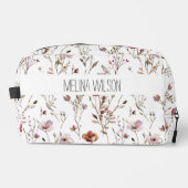 Elegante aquarel wilde bloem toilettasje (Voorkant)