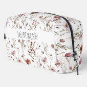 Elegante aquarel wilde bloem toilettasje (Rechterhoek)