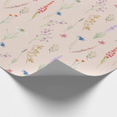 Elegante Aquarel Wilde Bloementuin Cadeaupapier (Hoek)